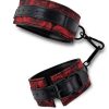 Secret Kisses Rosegasm Buckle Cuffs with Satin Blindfold - Red/Black