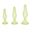 WhipSmart Glow in the Dark Silicone Anal Training Kit (3 Piece) - Green