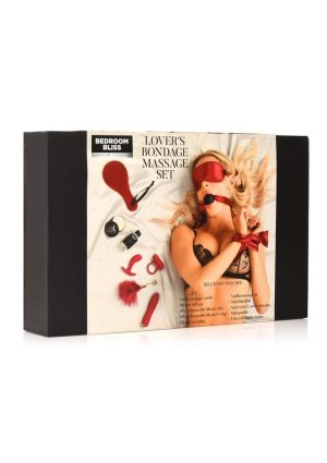 Bedroom Bliss Lover`s Bondage Massage Set - Red/Black