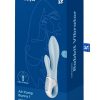 Satisfyer AIr Pump Bunny 1 Rechargeable Silicone Rabbit Vibrator - Blue/White