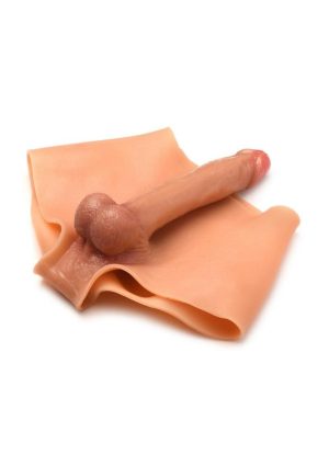 Master Series Boner Brief Penis Panties with Posable Dildo - Large - Vanilla