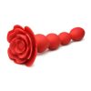 Bloomgasm Rose Twirl Rechargeable Silicone Rotating Anal Beads - Red