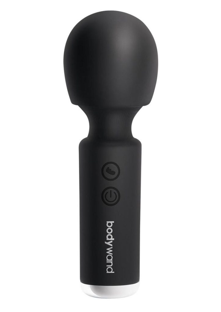 Bodywand Power Wand Rechargeable Silicone Wand Massager 4.5in - Black