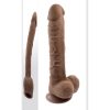 Gender X Flexskin Poseable True Feel Dildo 10in - Chocolate