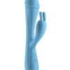 Obsessions Scarlett Rechargeable Silicone Rabbit Vibrator - Blue