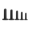 Renegade Dilator Kit Silicone Anal Plugs with Suction Cups (5 Piece) - Black