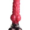 Creature Cocks Cujo Canine Silicone Dildo - XLarge - Red/Black
