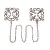 ME YOU US Flower Design Nipple Chain - Silver