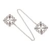 ME YOU US Flower Design Nipple Chain - Silver