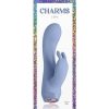 Charms Ivy Rechargeable Silicone Rabbit Vibrator- Blue