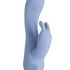 Charms Ivy Rechargeable Silicone Rabbit Vibrator- Blue