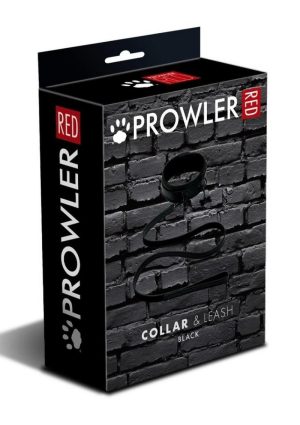 Prowler RED Collar and Leash - Black