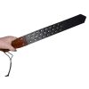 Prowler RED Leather and Wood Studded Paddle - Black/Brown