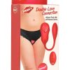 Frisky Double Love Connection Rechargeable Silicone Panty Vibe with Remote - Red