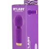 M`Lady Rechargeable Silicone Mini Vibrating Wand - Purple