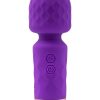 M`Lady Rechargeable Silicone Mini Vibrating Wand - Purple