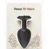 Roses Til Dawn Silicone Butt Plug - Large - Black