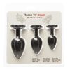 Roses Til Dawn Silicone Butt Plug Set (3 Piece) - Black