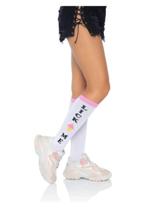 Leg Avenue Lick Me Knee Socks - O/S - Multicolor