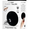 Whipsmart Fluffy Bunny Metal Plug with Tail 2.5in - Black