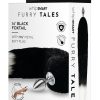 Whipsmart Metal Plug with 14in Indigo Fox Tail 2.5in - Black