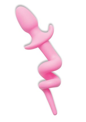 Whipsmart Play Tails Silicone Piggy Tail 3in - Pink