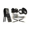 Master Series Tied Temptress Thigh Harness with Hog Tie Connector - Black/Gold
