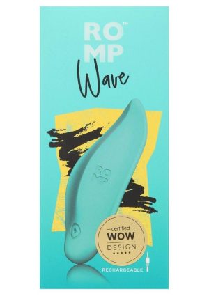 Romp Wave Rechargeable Silicone Clitoral Stimulator -Teal