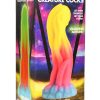 Creature Cocks Tenta-Glow Glow-in-The-Dark Silicone Dildo - Blue/Pink/Yellow