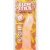 Glow Stick Mushroom Silicone Glow in the Dark Dildo with Suction Base - Orange