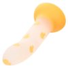 Glow Stick Mushroom Silicone Glow in the Dark Dildo with Suction Base - Orange