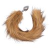 Running Wild Faux Fur Tail and Metallic Anal Plug - Brown