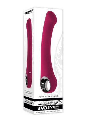 Pleasure Curve Rechargeable Silicone G-Spot Vibrator - Red