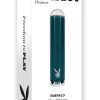 Playboy Emerald Rechargeable Silicone Vibrator - Green