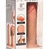 Jock Real Skin Silicone Dildo 8in - Vanilla