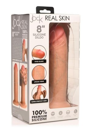 Jock Real Skin Silicone Dildo 8in - Vanilla