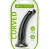 ME YOU US Black Curved Silicone Dildo 6in - Black