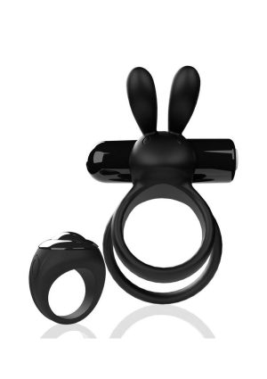 Screaming O Ohare XL Remote Control Rechargeable Silicone Vibrating Cock Ring - Black