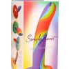 Simply Sweet Rainbow Silicone Dildo - Multicolor