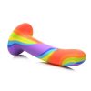 Simply Sweet Rainbow Silicone Dildo - Multicolor