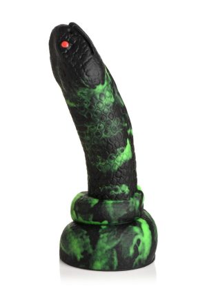 Creature Cocks Python Silicone Dildo - Green/Black/Red