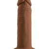 Vibrating Rechargeable Silicone Dildo 6in - Caramel