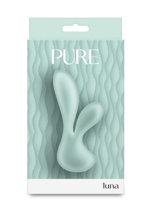 Pure Luna Rechargeable Silicone Rabbit Vibrator - Teal