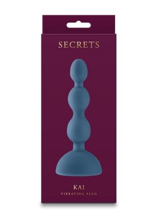 Secrets Kai Rechargeable Silicone Anal Plug - Teal