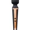 Coquette The Queen Wand Rechargeable Silicone Massager - Black/Gold