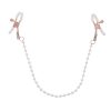 Sex and Mischief Peaches `n CreaMe Pearl Nipple Clamps - Ivory/Rose Gold