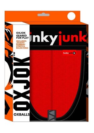 Hunker Comfy Pouch Slider-Strap Jock - Red Hot - Medium