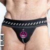 Dog Pack Pup Taggers 7-Tag Dog Jock - Black/Silver - XLarge