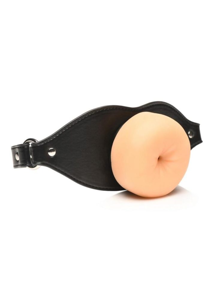 Master Series Ass Face Mouth Gag - Vanilla/Black