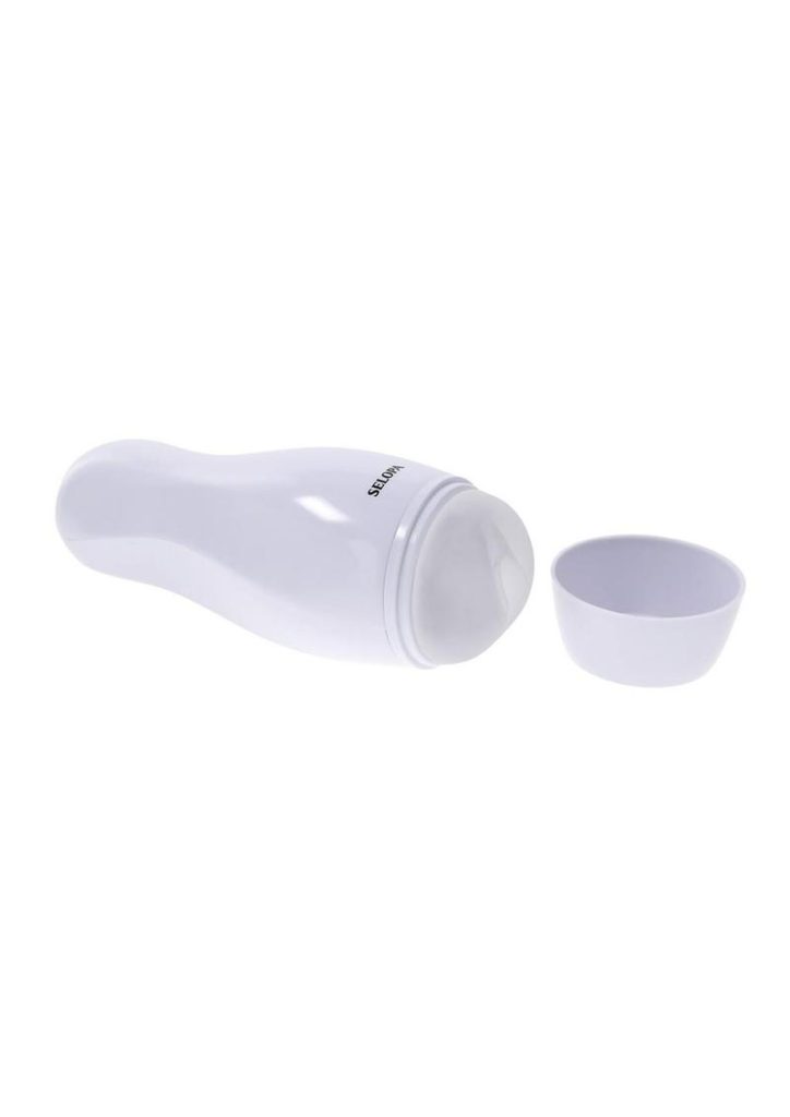 Selopa Pleasure Can Rechargeable Silicone Pussy Stroker - White